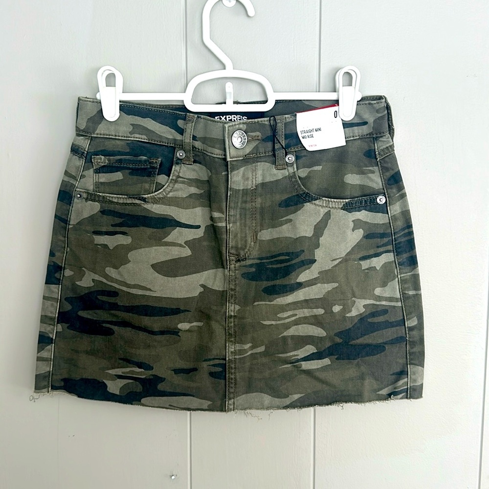 Camouflage army mini skirt